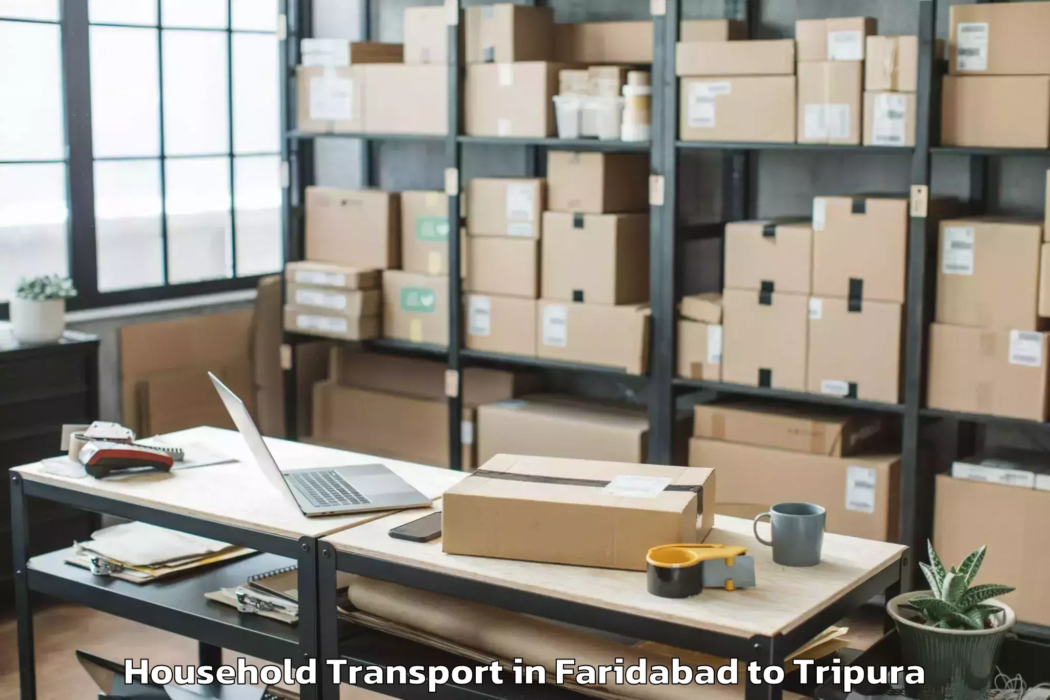 Trusted Faridabad to Melaghar Household Transport